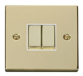 VPBR412WH  Deco Victorian 2 Gang 2 Way ‘Ingot’ 10AX Switch